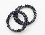 Freshwater Pearl Bracelet White Pink Purple Black 5-6mm