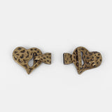 Antique Bronze Heart Hook Clasp for Leather Cord Bracelet