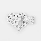Antique Bronze Heart Hook Clasp for Leather Cord Bracelet