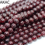 6mm Red Garnet Loose Beads for DIY Jewelry Making