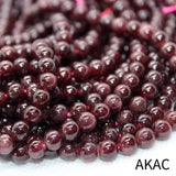 6mm Red Garnet Loose Beads for DIY Jewelry Making
