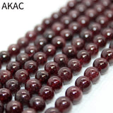 6mm Red Garnet Loose Beads for DIY Jewelry Making