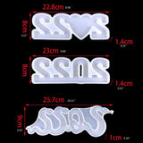 Year Number Silicone Mold for Epoxy Resin Craft Cake Decorative Gift