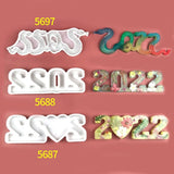 Year Number Silicone Mold for Epoxy Resin Craft Cake Decorative Gift