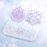 DIY Crystal Epoxy Mold Winter Snowflake Pendant Decor Silicone Mold