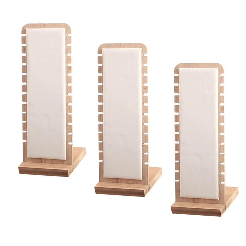 Modern Bamboo Necklace Jewelry Display Stand 27x10cm