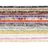 3x2mm Faceted CZ Rhinestone Beads Multicolor Round Loose Beads