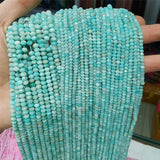 3x2mm Faceted Amazonite Stone Beads Abacus 15''Strand