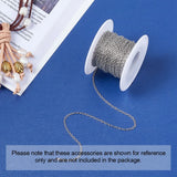 10m 3x2x0.5mm 304 Stainless Steel Cross Chain for DIY Jewelry Making