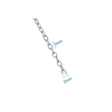 10m 3x2x0.5mm 304 Stainless Steel Cross Chain for DIY Jewelry Making