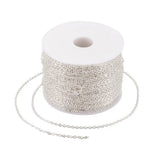 Iron Metal Silver Golden Oval Cross Chains 100m/roll for Jewelry Making DIY