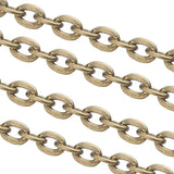 Iron Metal Silver Golden Oval Cross Chains 100m/roll for Jewelry Making DIY