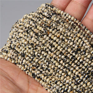 3x4MM Dalmation Stone Beads for Jewelry Making DIY Bracelet Earrings 15''