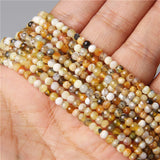 3x4MM Natural Stone Faceted Yellow Opal Gem Beads