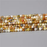 3x4MM Natural Stone Faceted Yellow Opal Gem Beads