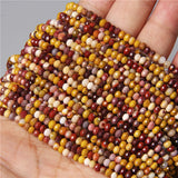 4MM Faceted Roundle Agate Stone Beads for Jewelry Making