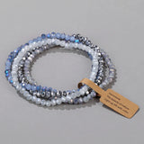 Colorful Faceted Crystal Beads Bracelet Round Glass Charm Bracelets