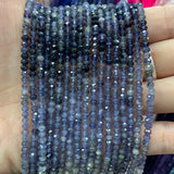 3x4mm Natural Gemstone Beads 15'' Faceted Rondelle DIY Jewelry Making Gift