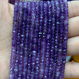 3x4mm Natural Gemstone Beads 15'' Faceted Rondelle DIY Jewelry Making Gift