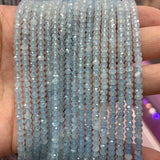 3x4mm Natural Gemstone Beads 15'' Faceted Rondelle DIY Jewelry Making Gift