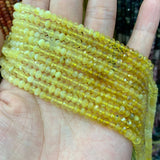 3x4mm Fluorite Citrine Apatite Beads 15'' Faceted Rondelle DIY Jewelry Making