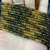 3x4mm Fluorite Citrine Apatite Beads 15'' Faceted Rondelle DIY Jewelry Making