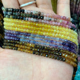 3x4mm Fluorite Citrine Apatite Beads 15'' Faceted Rondelle DIY Jewelry Making