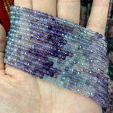 3x4mm Fluorite Citrine Apatite Beads 15'' Faceted Rondelle DIY Jewelry Making