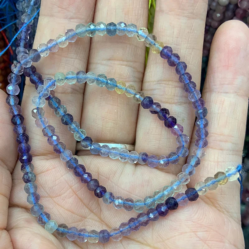 3x4mm Natural Fluorite Opal Apatite Stone Beads 15''