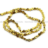 3x4mm Coin Waved Spacer Beads Rainbow Plating DIY Jewelry 5pc/lot