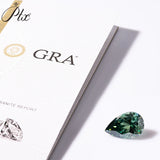Dark Green VVS1 Pear Cut Moissanite Loose Gemstone