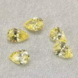 Light Yellow AAAAA Cubic Zirconia Pear Shape Loose CZ Stone for Jewelry DIY