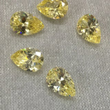 Light Yellow AAAAA Cubic Zirconia Pear Shape Loose CZ Stone for Jewelry DIY