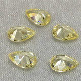 Light Yellow AAAAA Cubic Zirconia Pear Shape Loose CZ Stone for Jewelry DIY