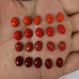 Red Ruby Flat Back Cabochons for DIY Jewelry Making