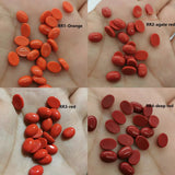 Red Ruby Flat Back Cabochons for DIY Jewelry Making