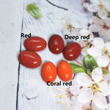 Red Ruby Flat Back Cabochons for DIY Jewelry Making