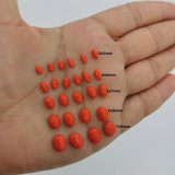 Red Ruby Flat Back Cabochons for DIY Jewelry Making
