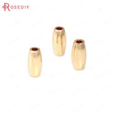 Silver Brass Long Oval Spacer Beads - DIY Jewelry Making Supplies