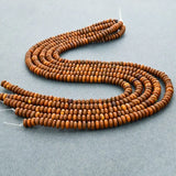 3x6mm Yellow Petrified Wood Rondelle Beads Charm