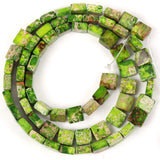 Square Sea Sediment Natural Stone Beads 61pcs