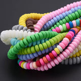 Colorful Seed Spacer Beads Flat Round Polymer Clay Beads 15''