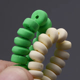 Colorful Seed Spacer Beads Flat Round Polymer Clay Beads 15''