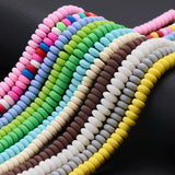 Colorful Seed Spacer Beads Flat Round Polymer Clay Beads 15''