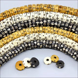 Natural Bovine Bone Beads Carved Cross Tibetan Spacer DIY Jewelry