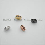 3x8mm CZ Copper Rondelle Spacer Beads 20pc