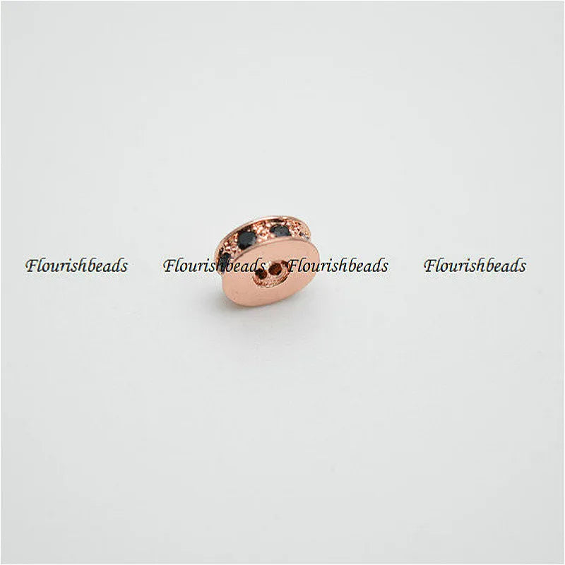 3x8mm CZ Copper Rondelle Spacer Beads 20pc