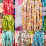 8mm Natural Stone Square Beads Strand for Jewelry Making