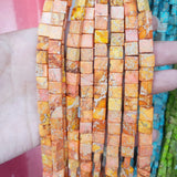 8mm Natural Stone Square Beads Strand for Jewelry Making