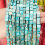 8mm Natural Stone Square Beads Strand for Jewelry Making